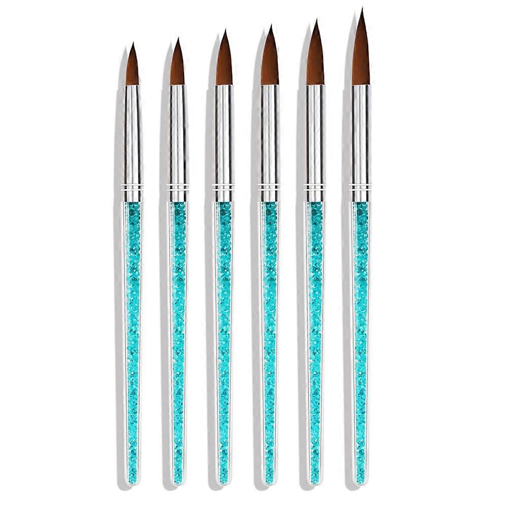 PIAOアクリルネイルブラシセット、ネイルアートブラシ、3Dネイルアートデザイン絵画描画ペン、グリッターハンドル付き家庭用およびサロンマニキュアDIY