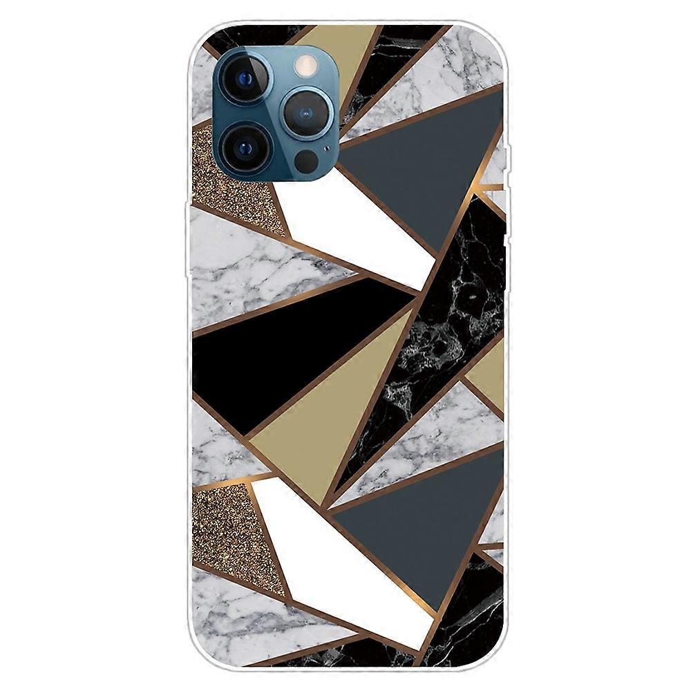 For iPhone 16 Pro Max Case Abstract Marble Pattern Printing TPU Phone Cover - Style Q