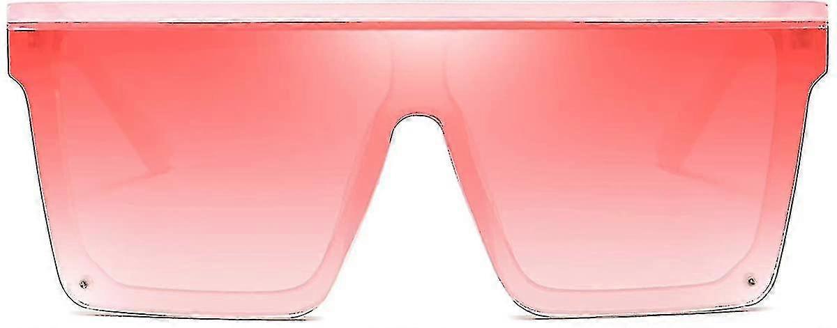 Firkantede overdimensionerede solbriller til kvinder Herremode Flad Top Store Sorte Ramme Nuancer