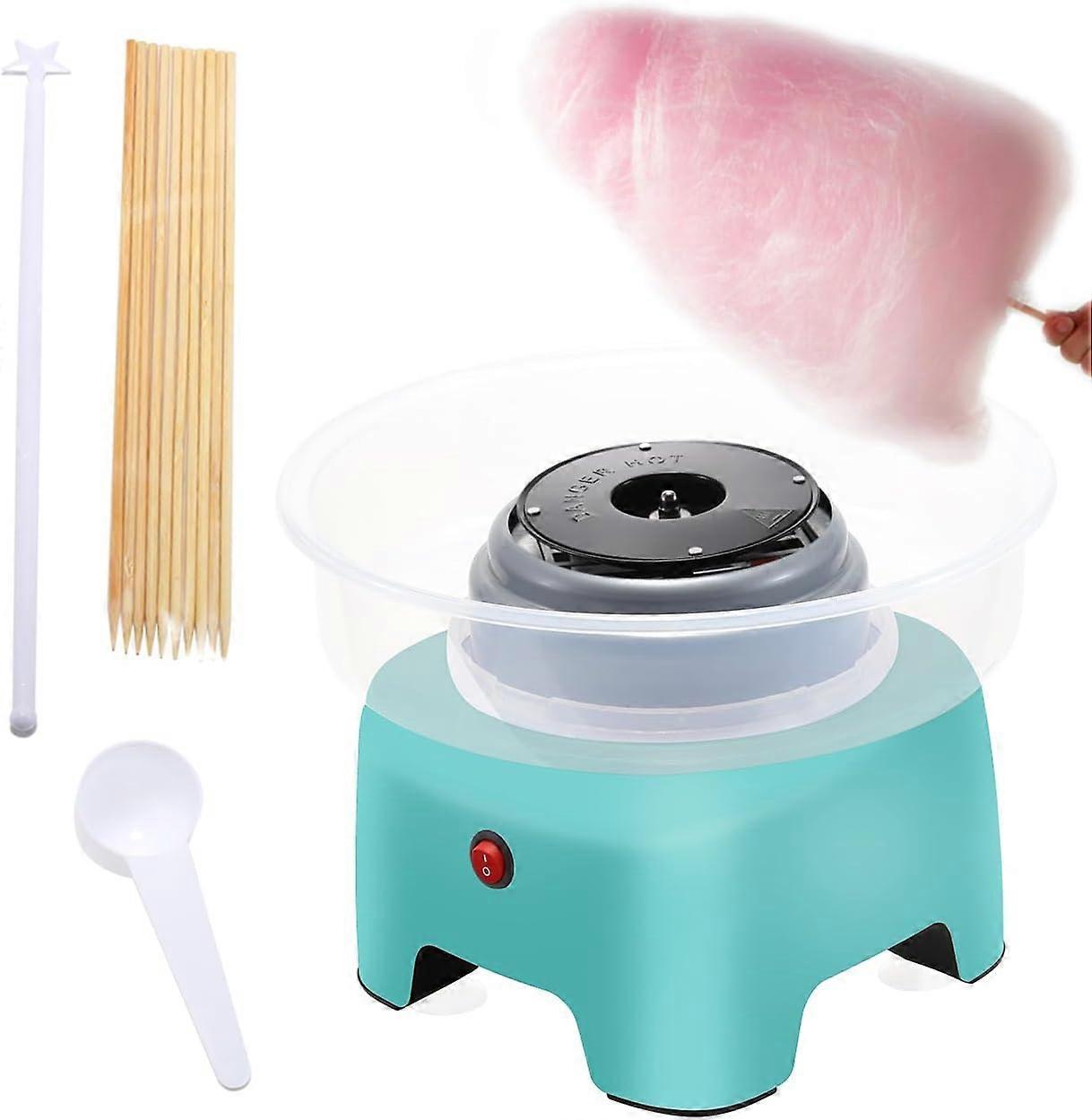 Cotton Candy Machine, Portable Countertop Cotton Candy Maker With Splash-Proof Cricle, Candy Floss Maker Includes Two Recyclable Candy Sricks& Sugar S
