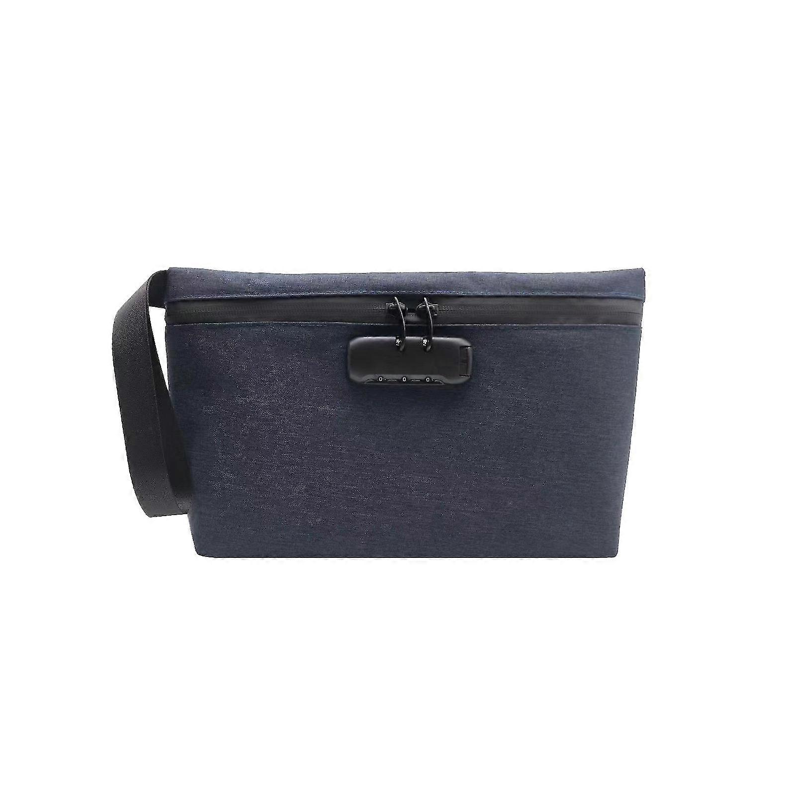 Combination Lock Organizer Money Bag Smell Proof Document Security Credit Cards