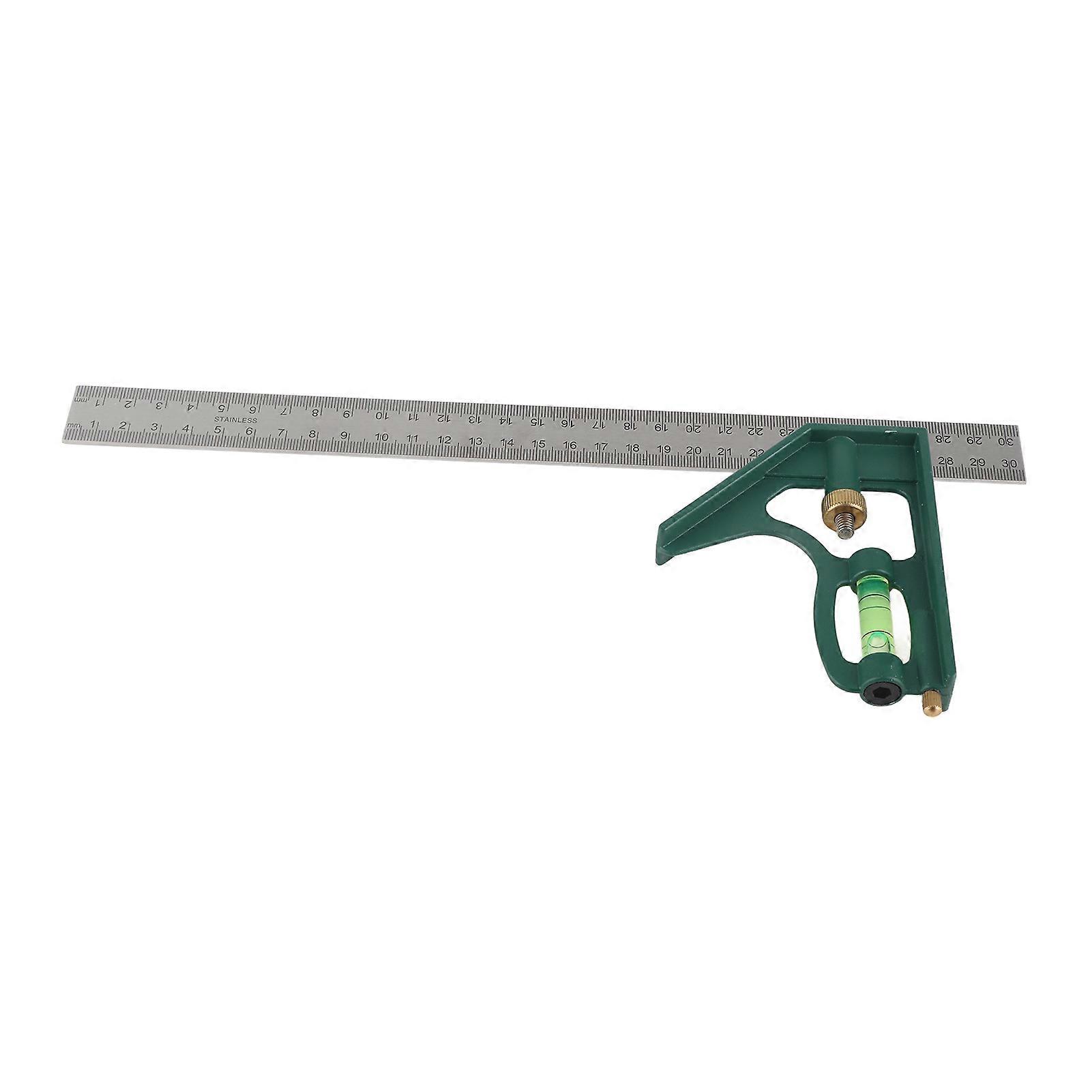 Multi Functional 300mm Combination Square Angle Ruler 45/90 Degree With Bubble Level