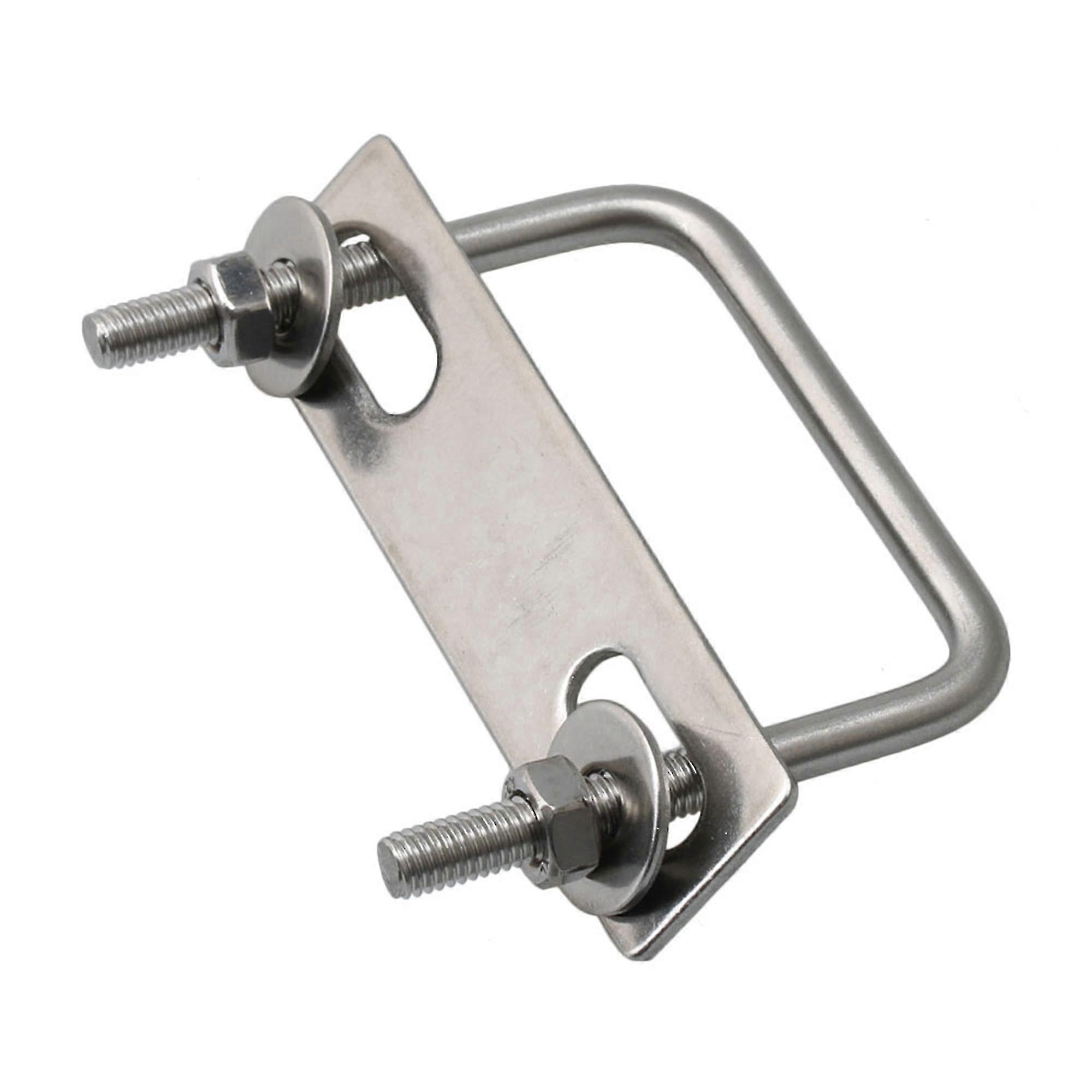 60Mm height m6 thread u bolt with mounting plate for pipe fixing