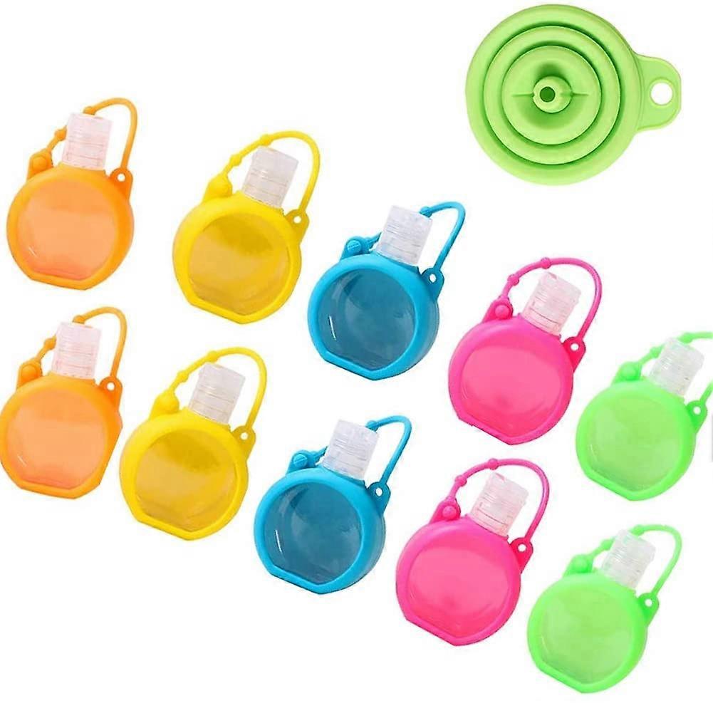 10 Empty Plastic Bottles With Clips, 30Ml Leak Proof Plastic Travel Hand Containers Empty