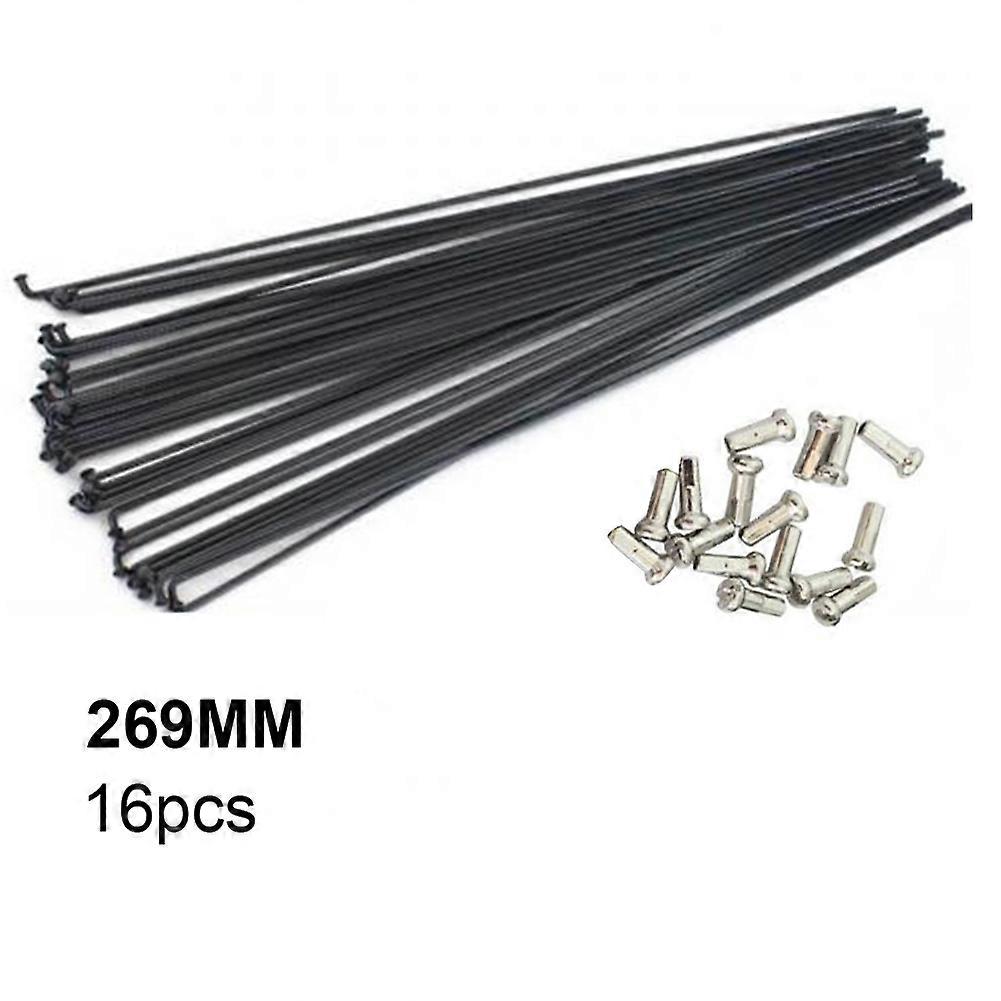 16 قطع 251mm-269mm MTB دراجة جبلية عجلة الصلب أجزاء المتحدث مع قبعات