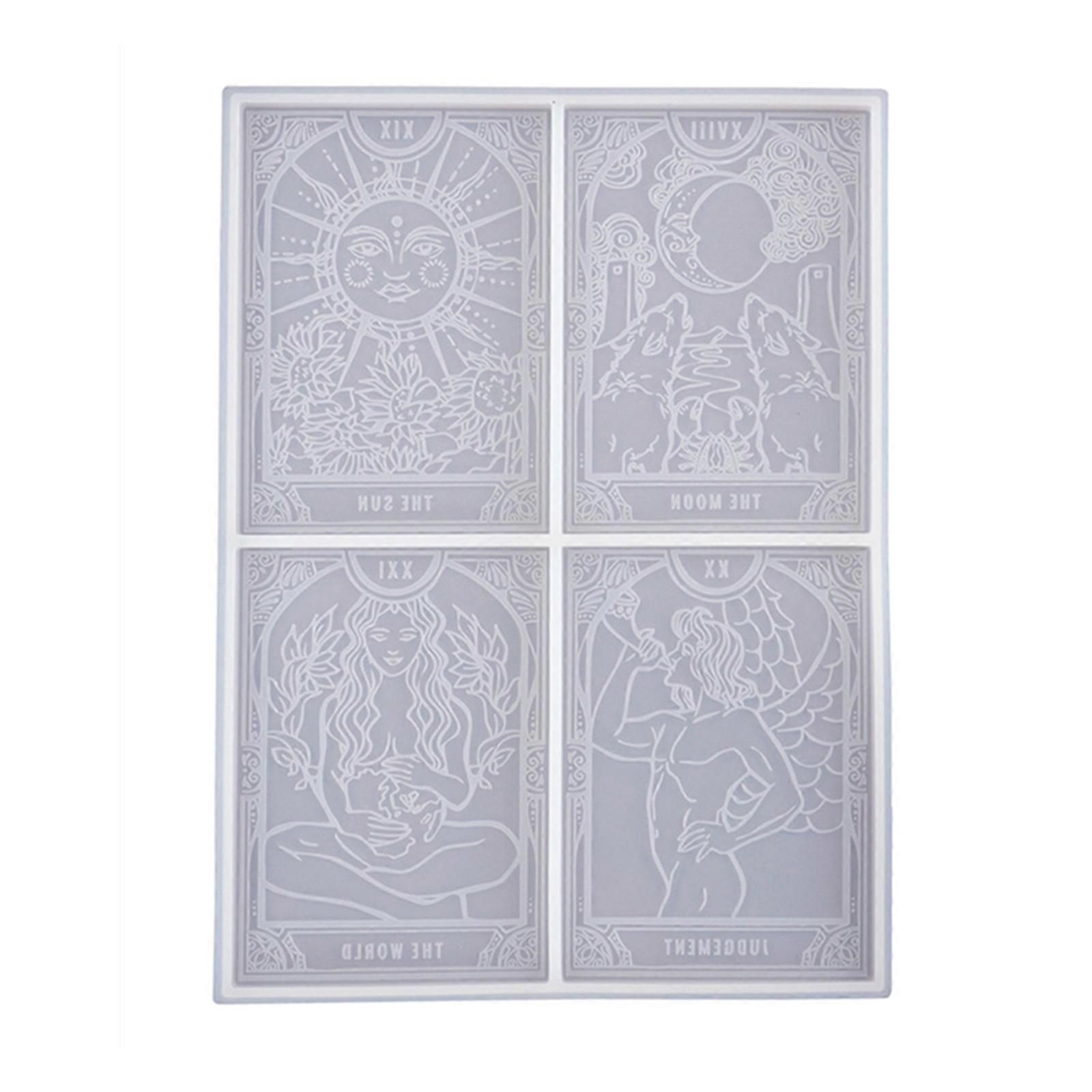 Reusable Tarot Silicone Template Multipurpose Creative Handmade Crafts Stencils for Home Kitchen