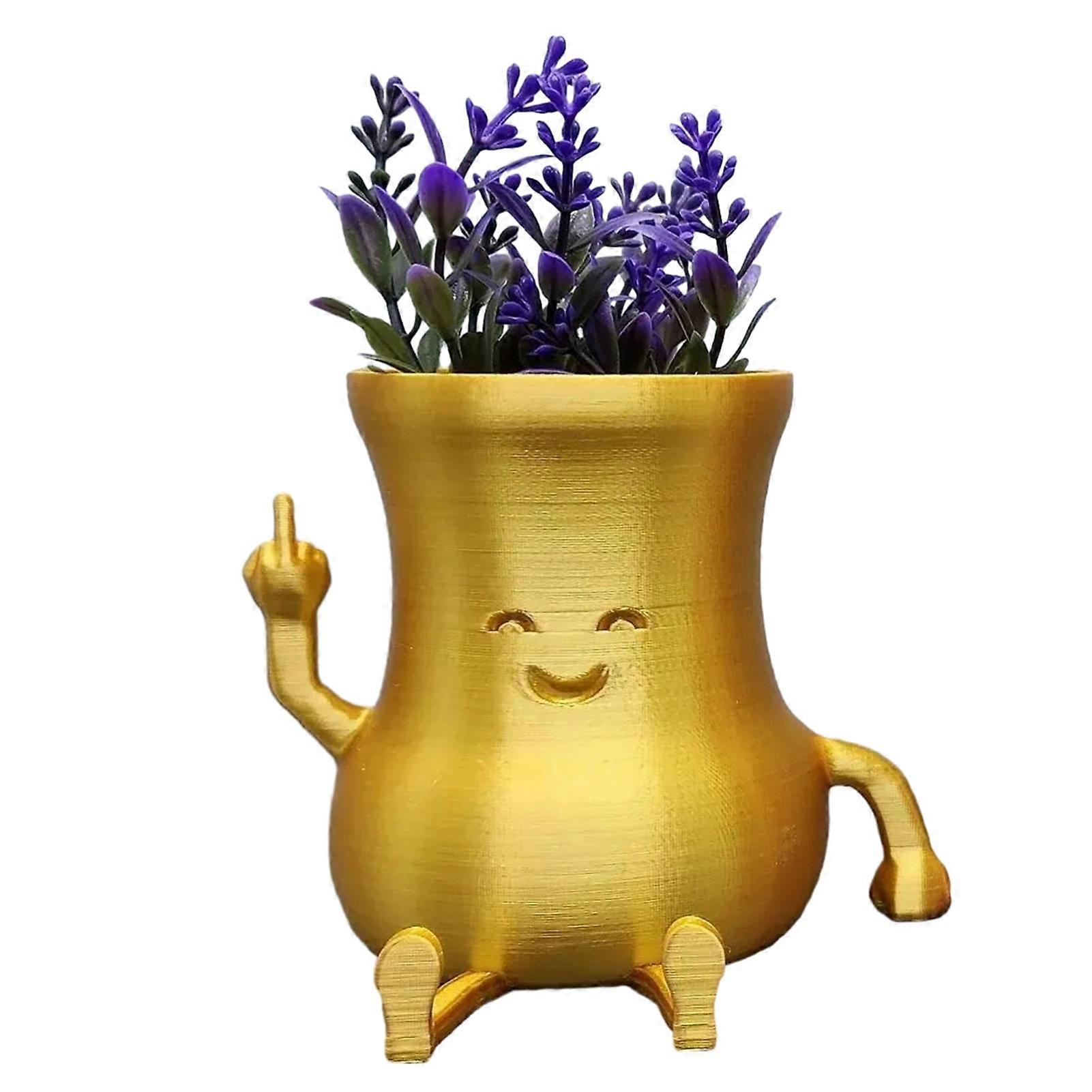 Cheekys Middle Finger Succulent Planter Multi-Purpose Plants Stand for Balcony Garden