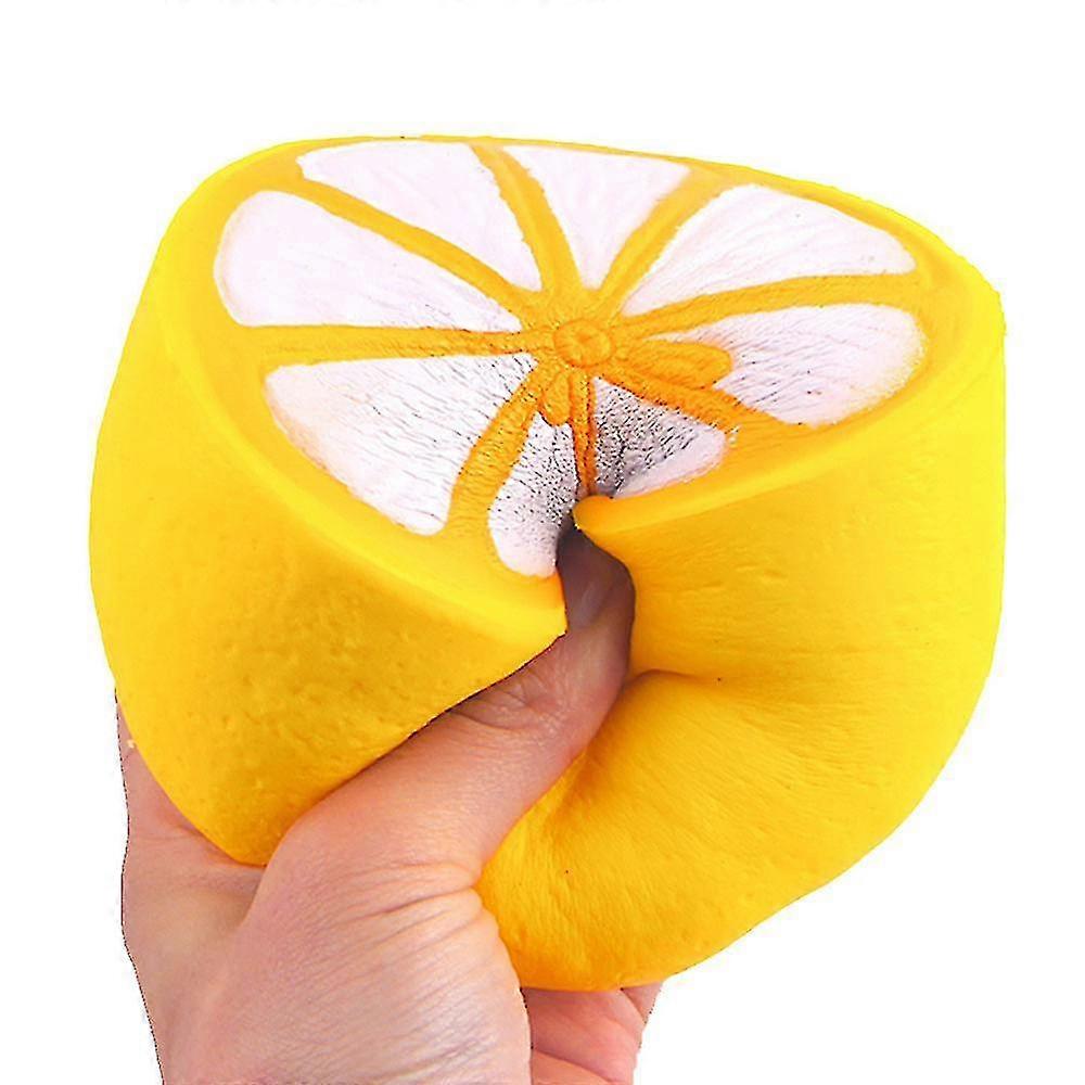 Yaju Slow Rise Keychain Fruit Ball, Stuffed Charm Toy, Unpacked (2-pack) Yellow
