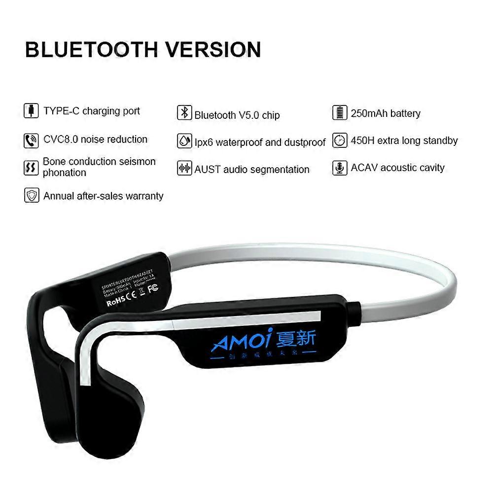 Bone Conduction -kuulokkeet Bluetooth 5.3 langattomat nappikuulokkeet ulkona urheilukuulokkeet