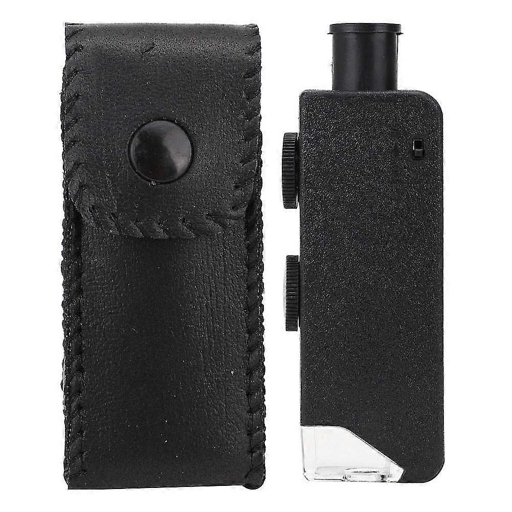 Pocket Microscope 60-100x Zoom Portable Zoom Led Lighted Magnifier Mini Optical Magnifying Glass For Observing