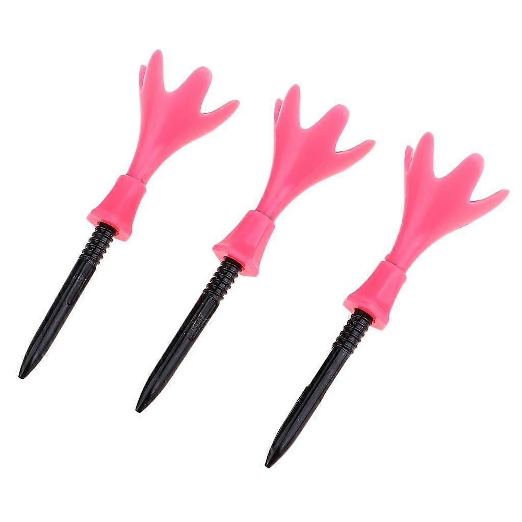 3Pcs Adjustable Golf Tees Plastic Rotatable Golf Tees Golf Tee Set Rose