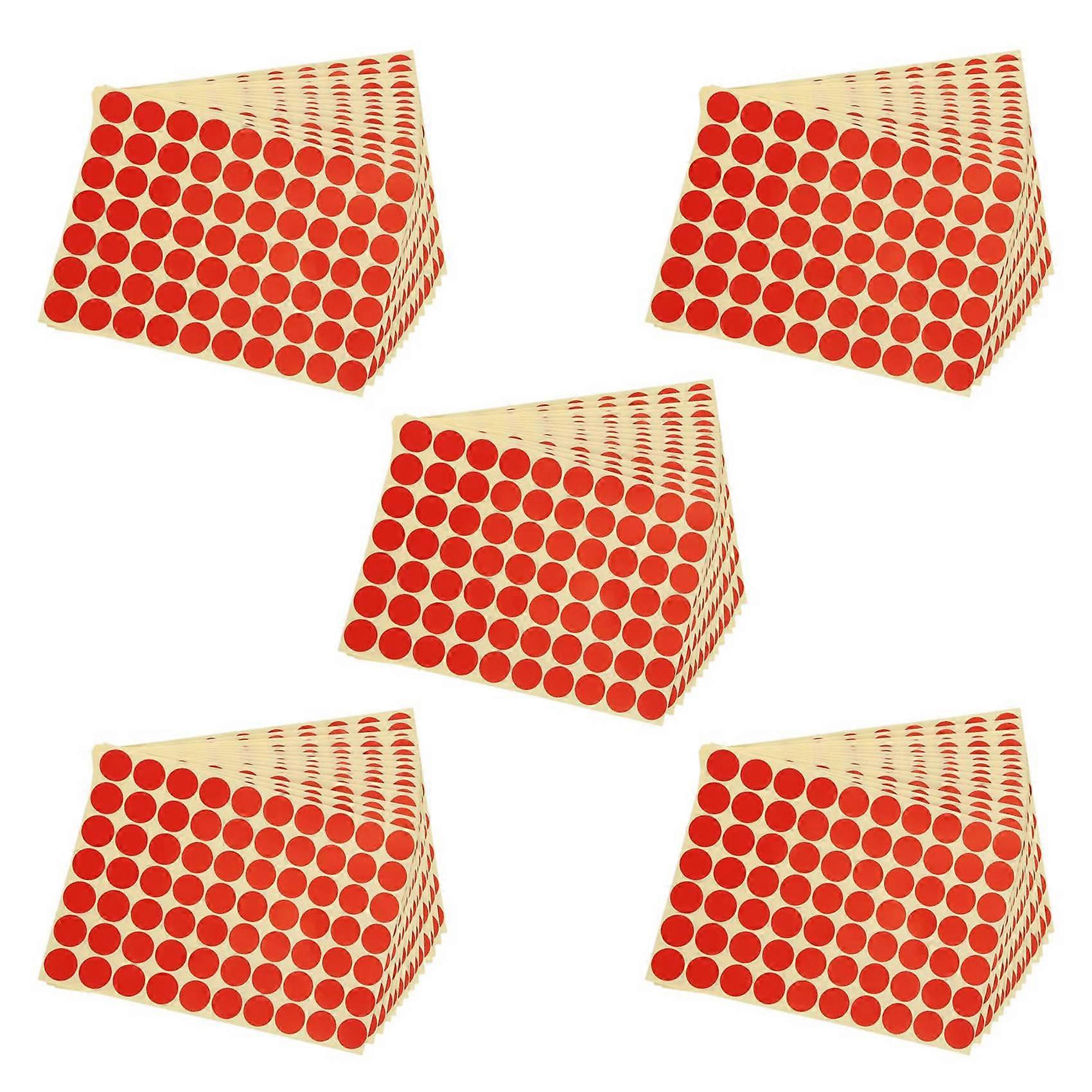 75X 19mm Circles Round Code Stickers Self Adhesive Sticky Labels Red