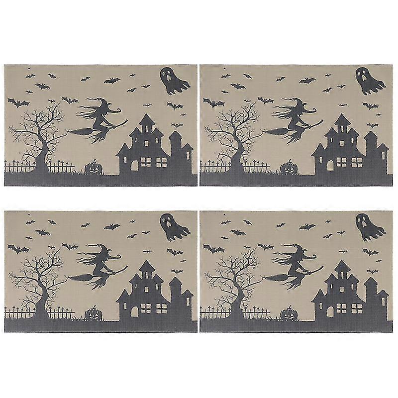 4pcs Halloween Table Mat For Halloween Decor