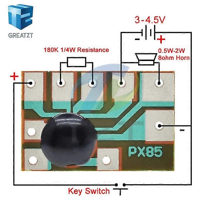 1/5PCS H-83A 12 Kind of Songs Sound Music IC Voice Chip Module music circuit board