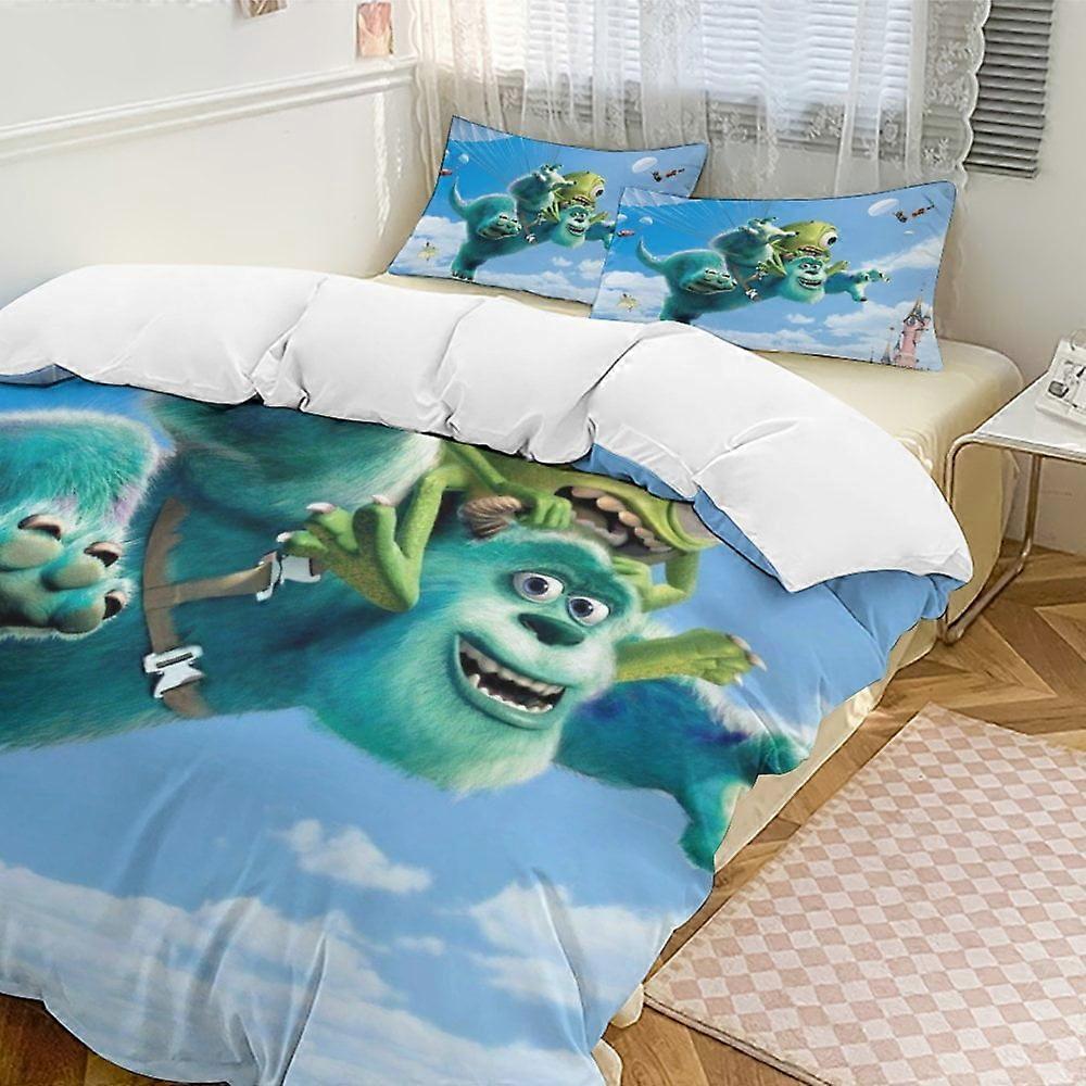 Bedding set HF32 Monsters University Bedding Comforter Sets, 3-Piece Bedding Set Soft Warm Bed Set with Multiple sizes to choose from LS32