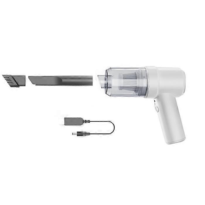 سيارة الشحن اللاسلكي منفضة المحمولة عالية الطاقة منفاخ نوع صغير منفضة متوافقة مع المكتب المنزلي أبيض فراغ التبعي