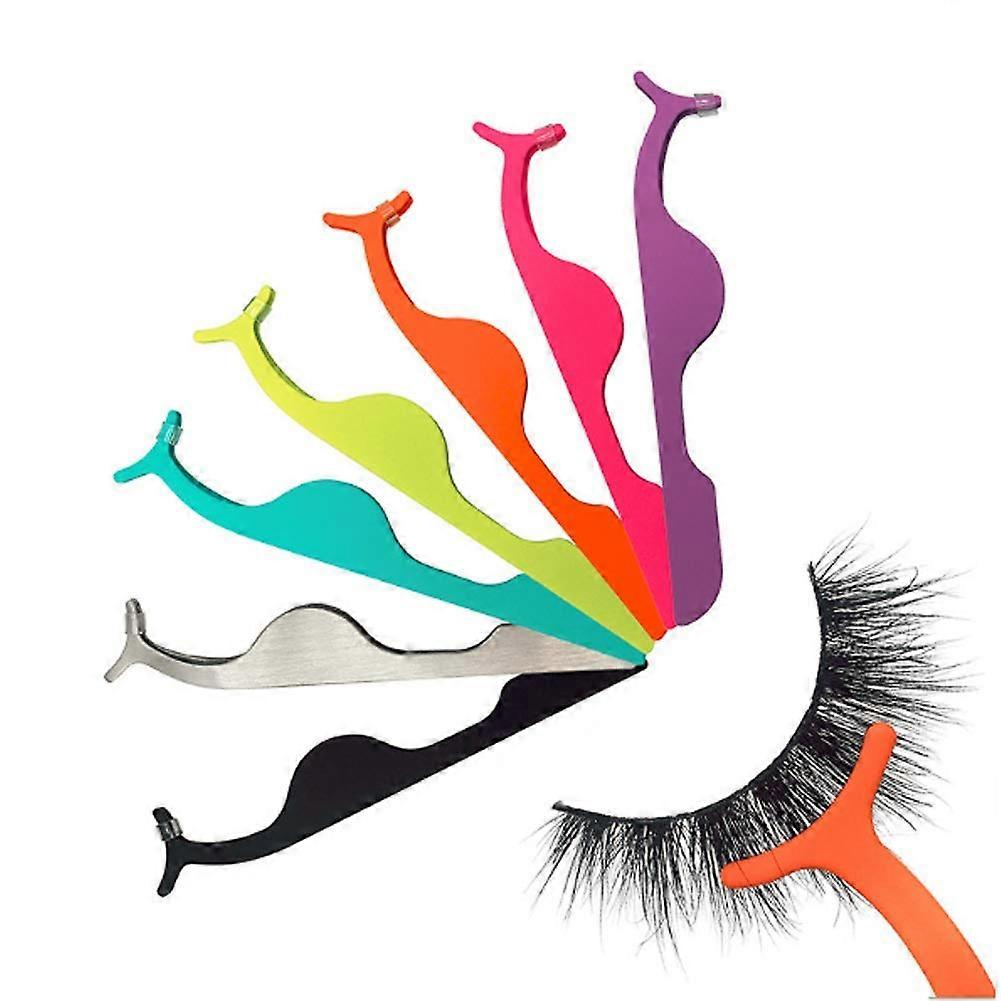 Heytea 7pcs Multifunction DIY False Eyelash Extension Tweezers Application Tool Remover Clip Nipper