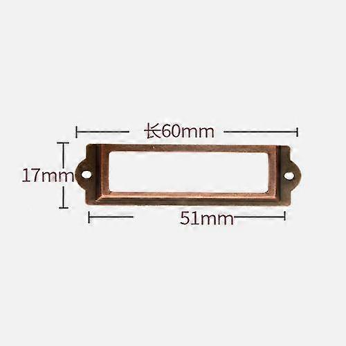Metal Label Holders, 30 Pieces Vintage Labels Card Frame Holder red copper