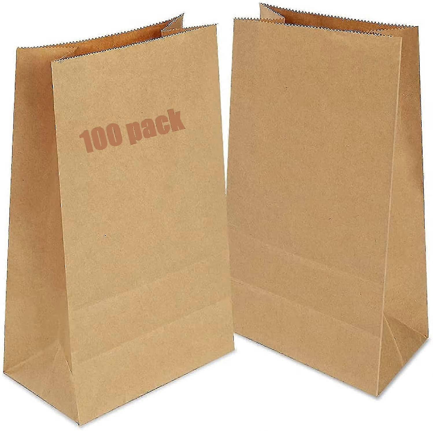 100 kraftpapperspåsar, presentpapper, belagda, oljetåliga