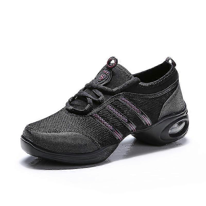 Zapatillas de baile para mujeres con suela dividida zapatos de jazz para niños adultos con cordones de práctica