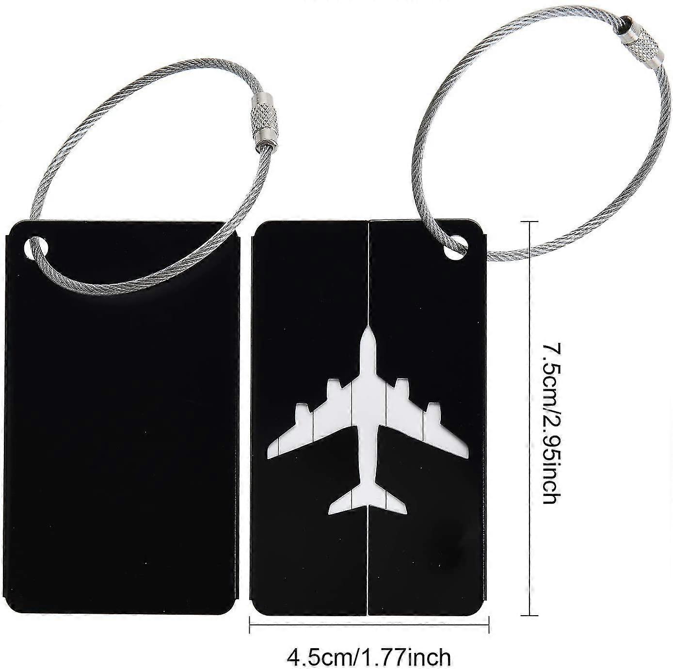 荷物タグ、荷物のための鋼鉄リングが付いている6パックの荷物の札のアルミスーツケースの札