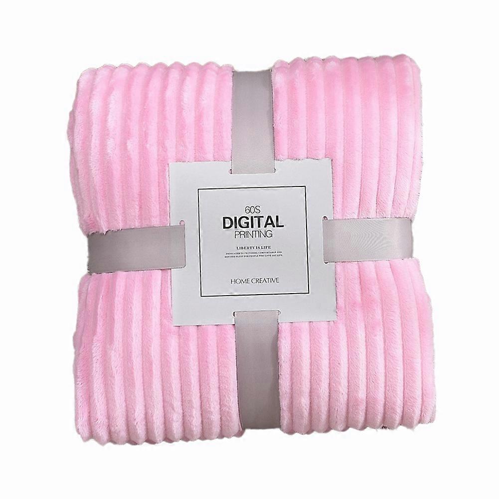 Flannel Fleece Throw Blanket for Sofa Soft Blanket Solid Color Bedspread Plush Cover for Bed Gift,B