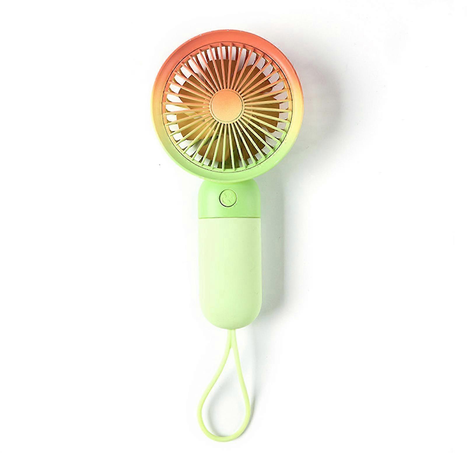 Student Electric Small Handheld Fan Gradient Color Strong Wind Ultra-quiet Fans For Office School Class Meeting