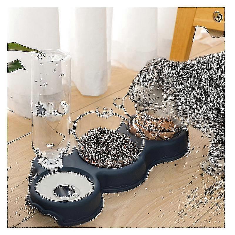 Pet Cat Bowl Automatic Er Dog Cat Food Bowl con fontana Doppia ciotola sollevata D ciotole per piatti per gatti