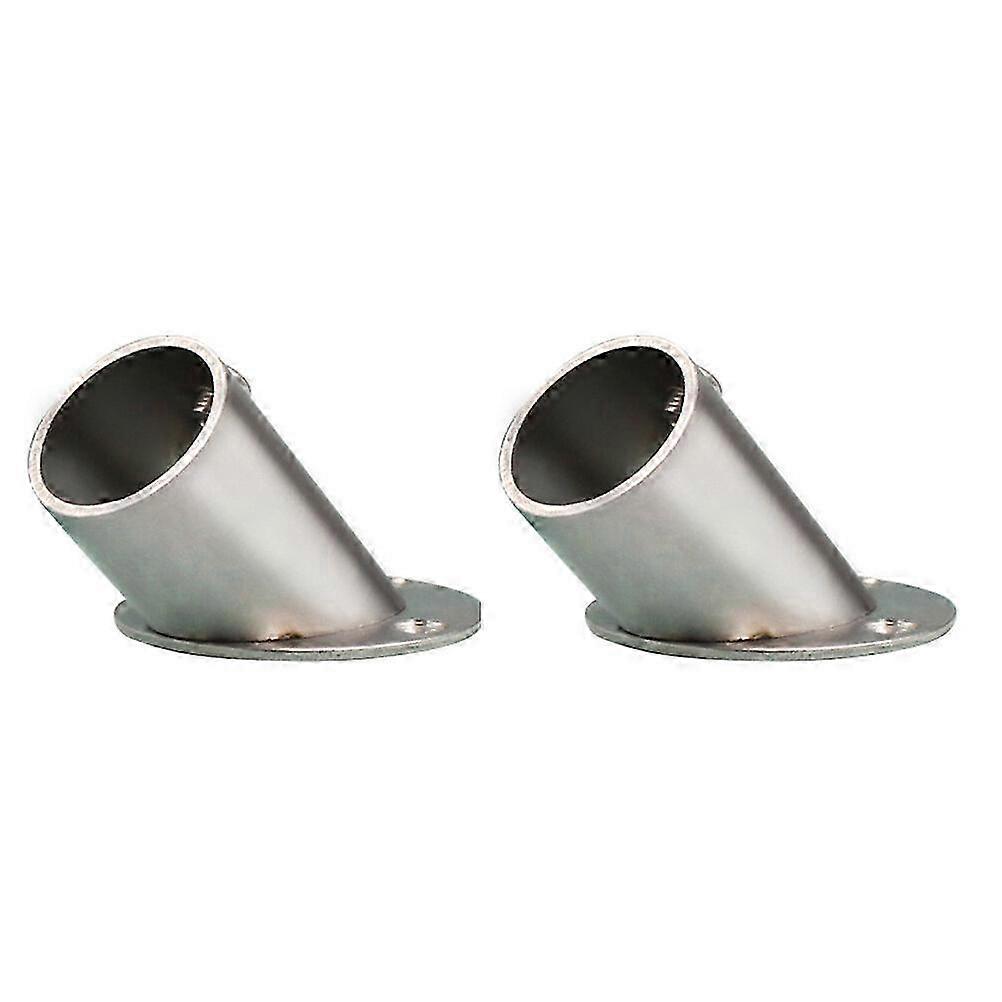 2Pcs Adjustable Socket Bracket Support Holder Stainless Closet Rod Flange