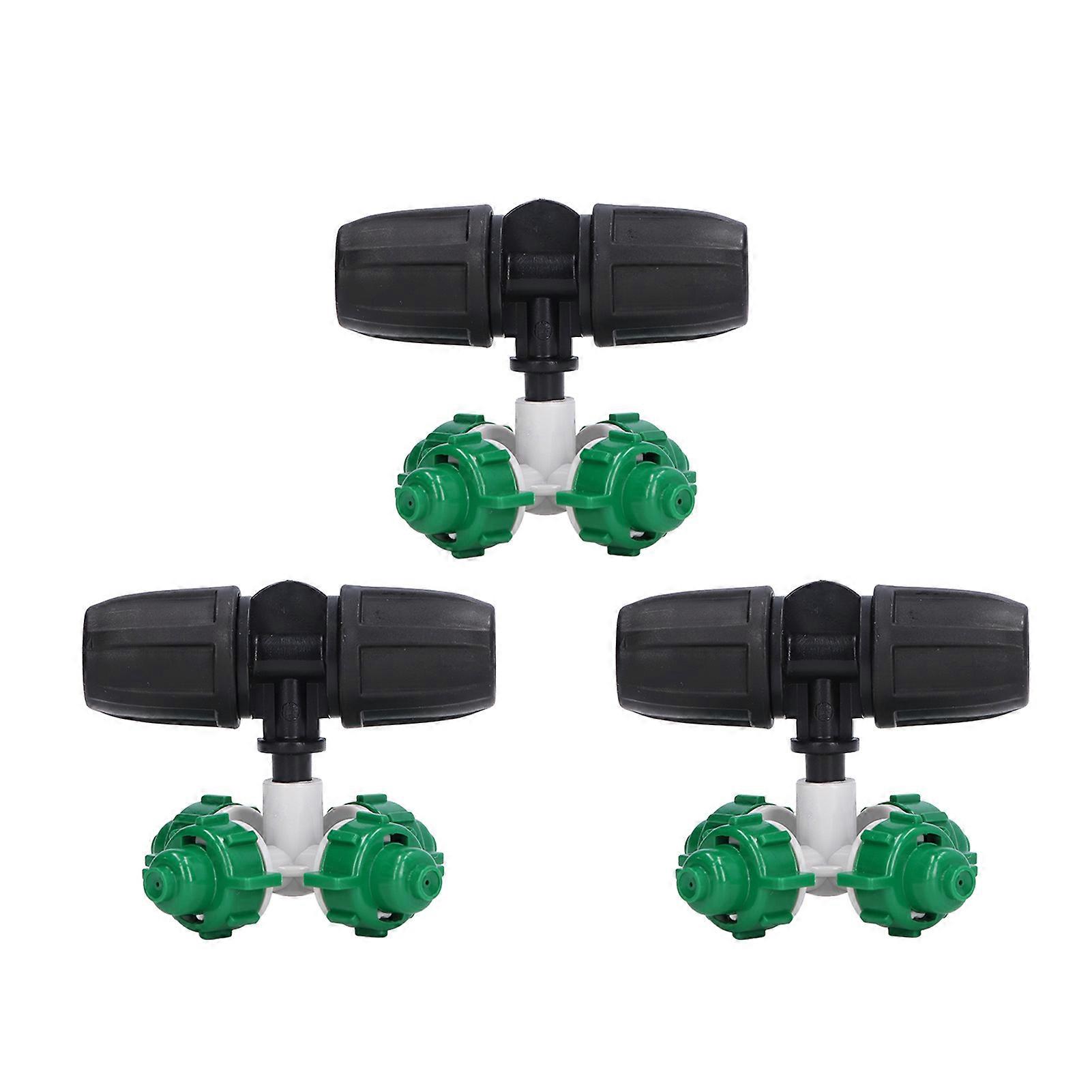 10 Sets Misting Nozzle Plastic Atomizing Cross Sprayer Accessory Kit compatible Irrigation_