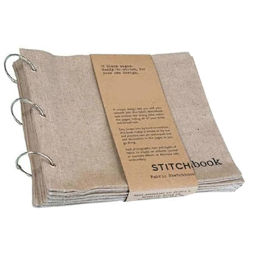 Blank Fabric Sketchbook, Bookmark Sketchbook, Book Cloth Embroidered Journal Sketchbook for Drawing, Writing, Art Scrapbook