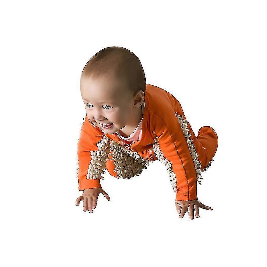 Baby Pojkar Flickor Footies Rengöring Mop Romper