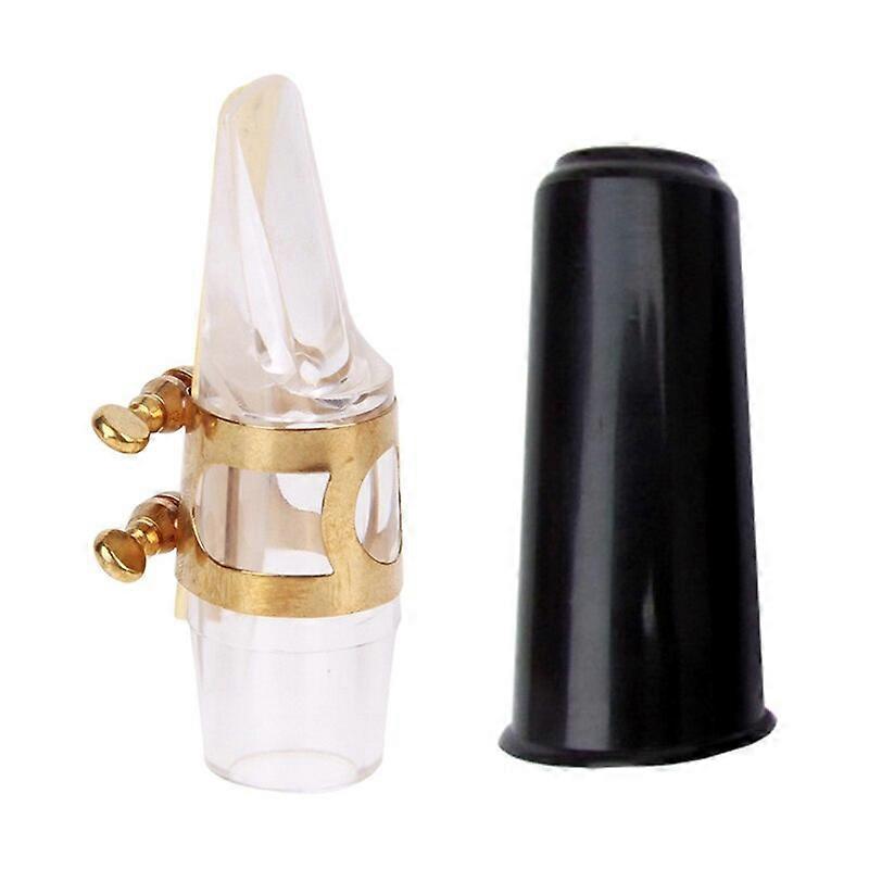 E flat Crystal Mouthpiece Kit Set Alto Saxophone Transparent Mouthpiece with Clip Reed Portable for Music Player Sax Accessories