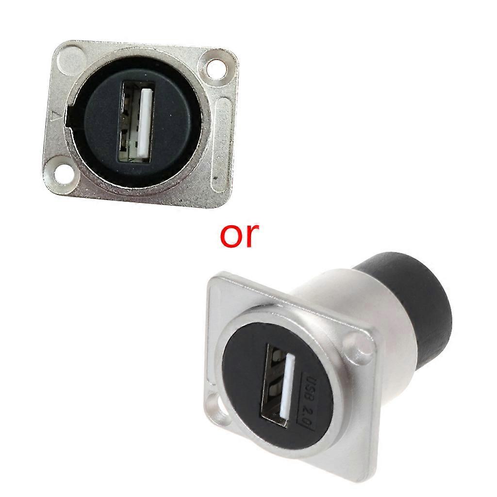 USB 2.0 Plug Comité Montage D Type Socket Metalen Houder Adapter 1PC