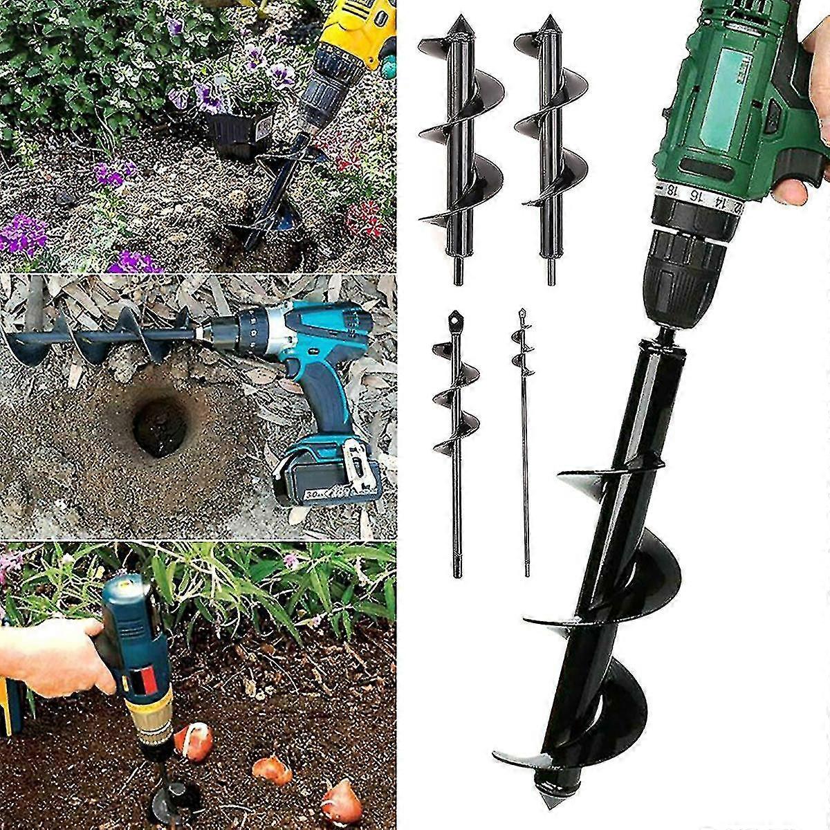 Auger Spiral Hole Drill Bit Planting Post Soil Digger Garden Planter