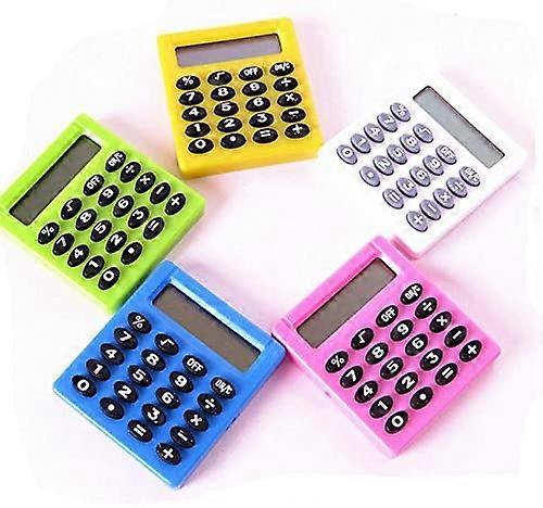 Pocket Calculator, 5 PC 8 Digit Electronic Mini Portable Calculator for Math Education, Basic Office