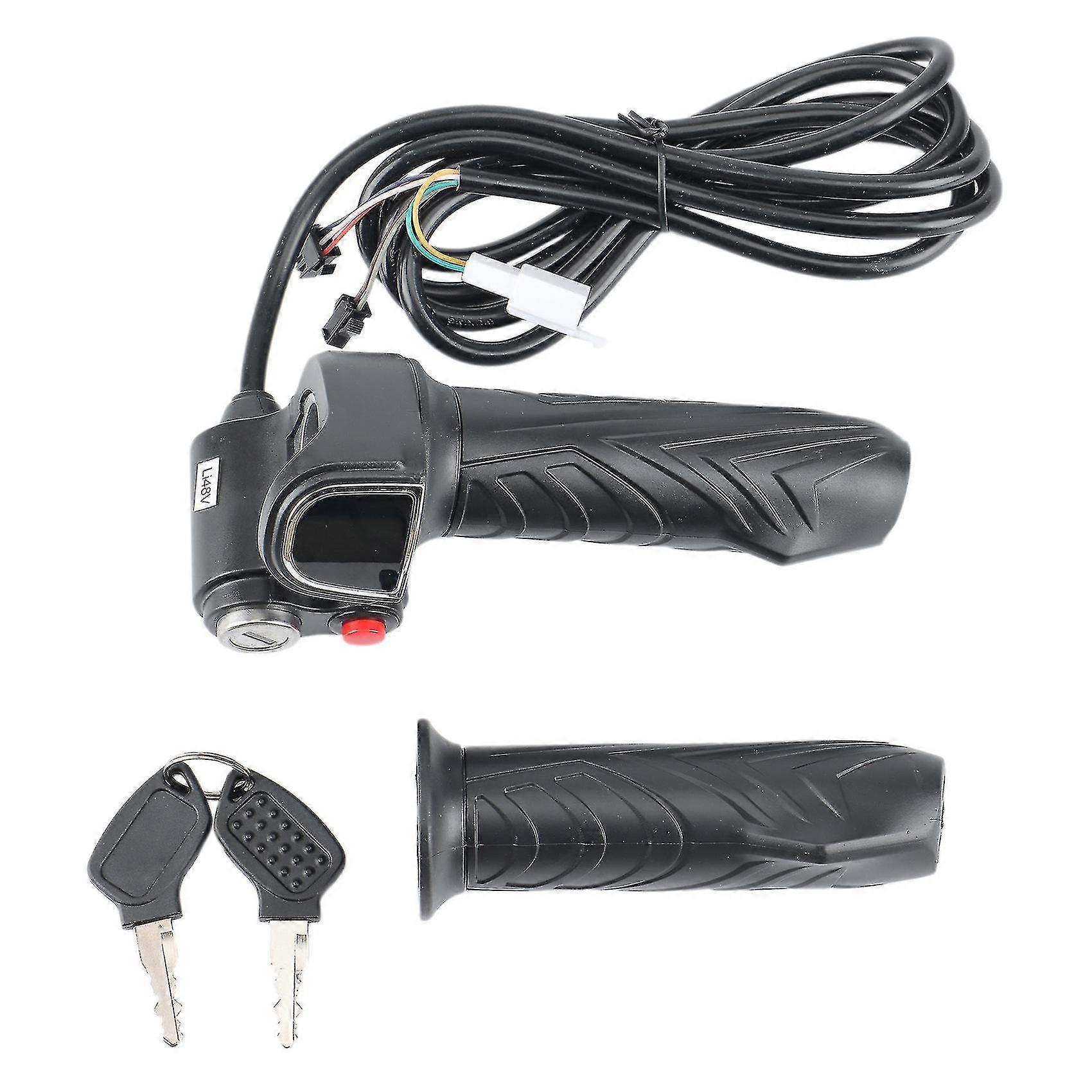 48v Gas Handle Twist Throttle With Battery Indicator&latching