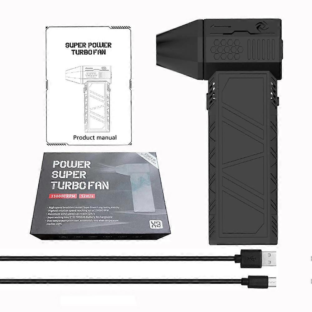 Powerful Blower Turbo Violent Fan With Led Light High Speed Duct Fan Air Blower Mini Turbo Jet Fan Computer Keyboard Cleaner