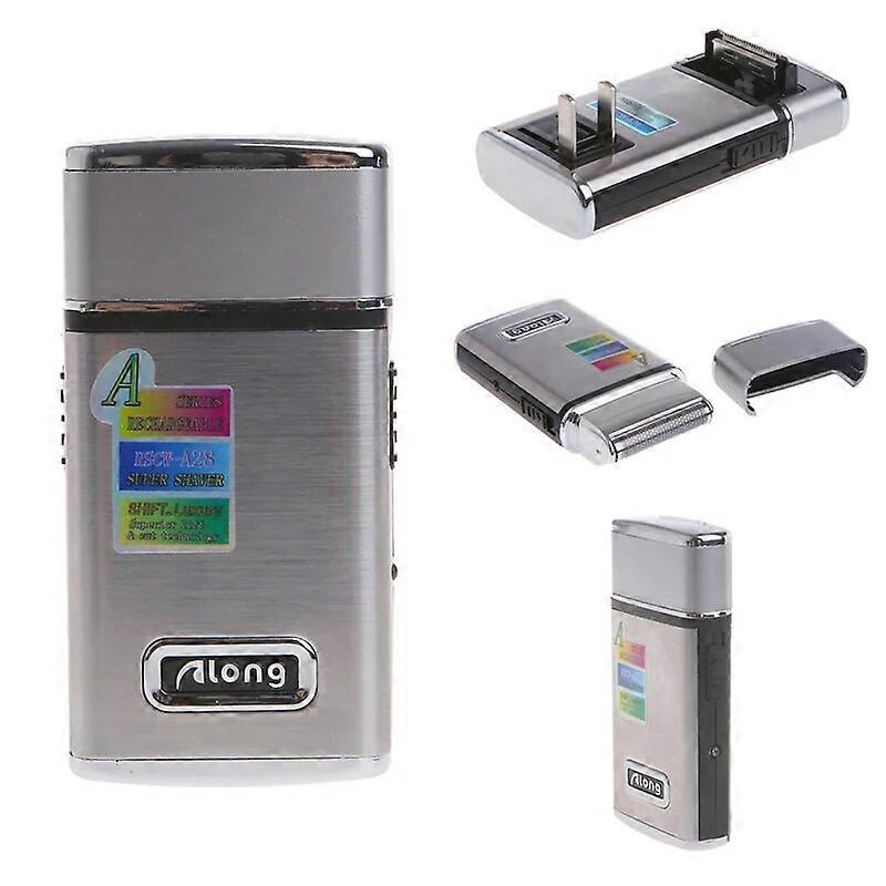 2 in 1 Stainless Steel Men's Electric Reciprocating Rechargeable Shaver Razor AC 110-220V US plug 50/60Hz