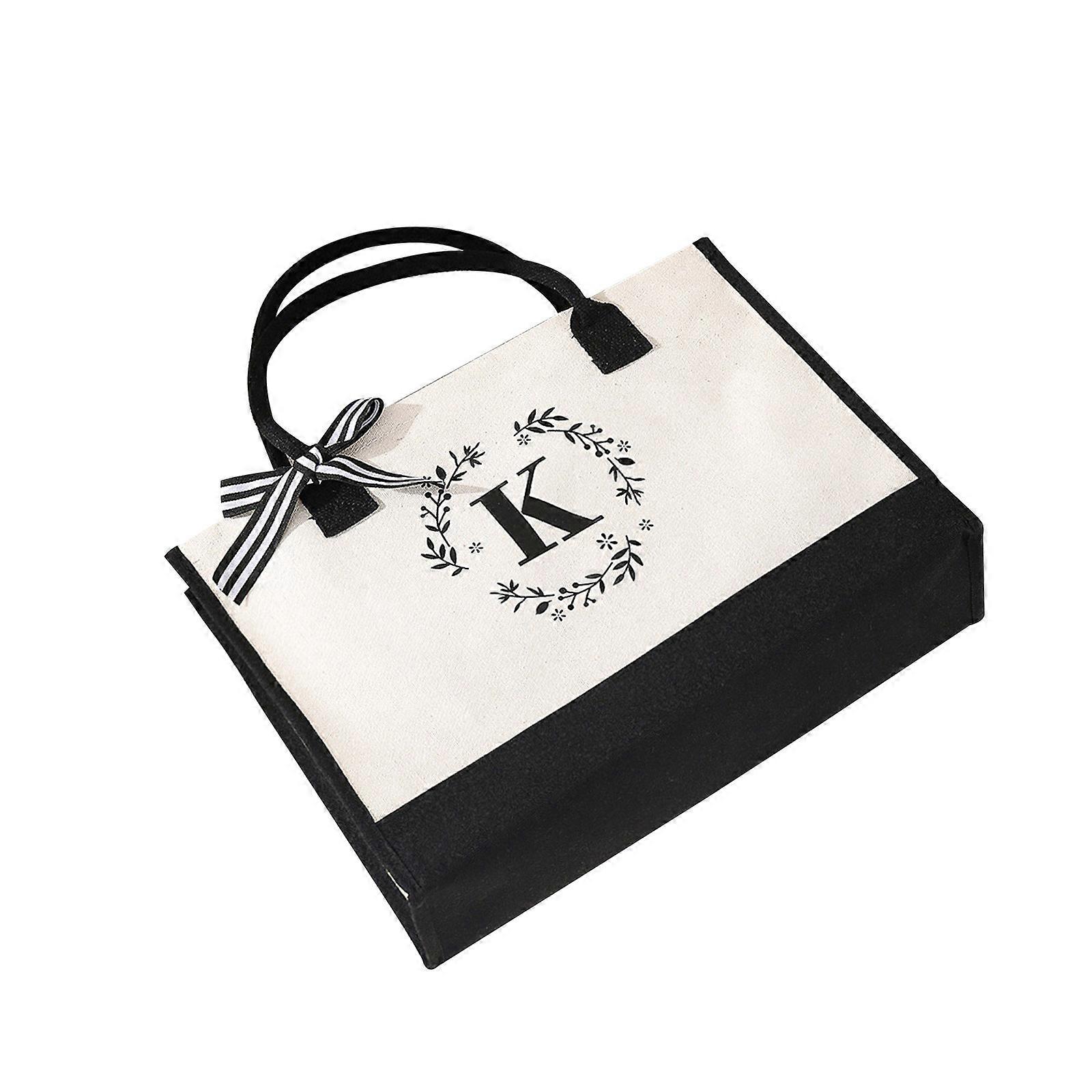 New Simple Letter Fashion Versatile Tote Bag,Handheld Large Capacity Canvas Package