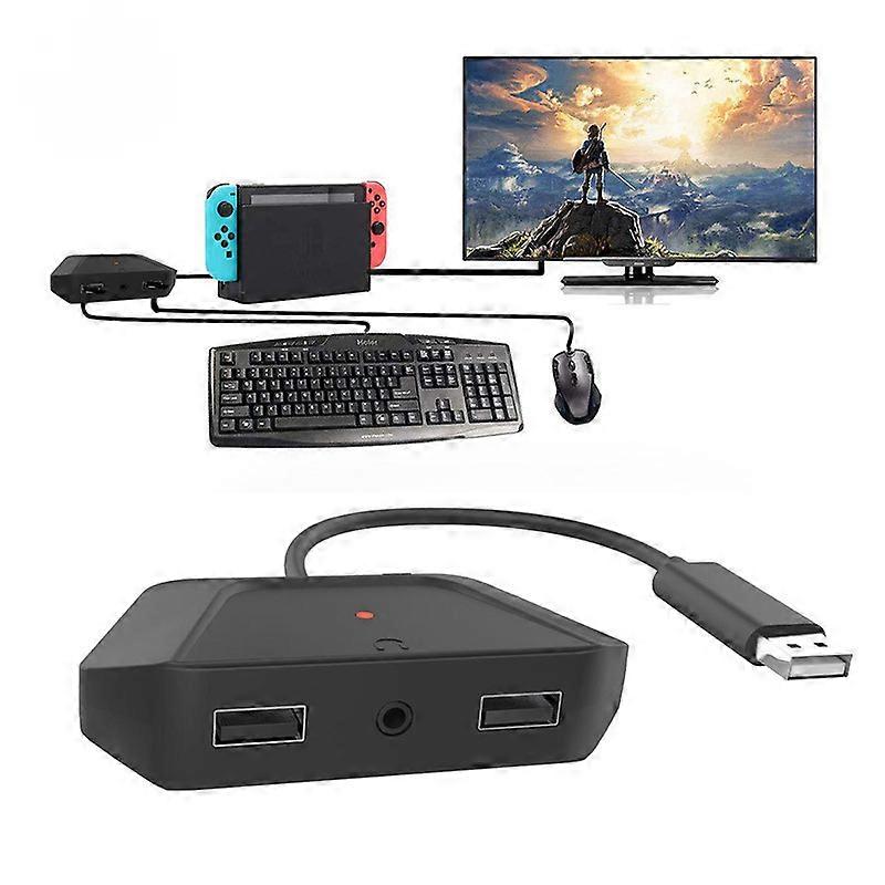 keyboard and mouse converter with audio port voice function compatible with PS3 PS4 Xbox series console converter