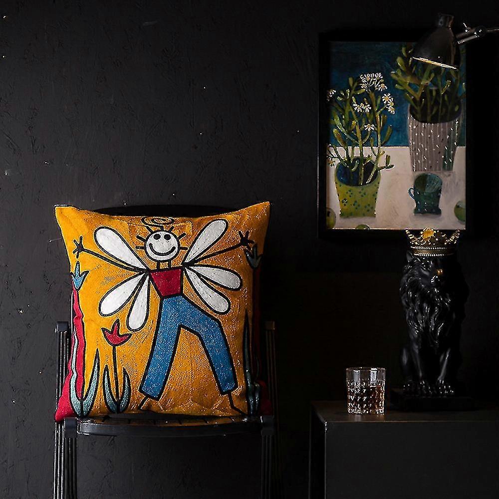 ソファ屋内ベッド、抽象パターンホームソファクッションカバー枕カバーギフトベッドカーリビングホーム、18 X 18インチのための2装飾的な枕カバーのWekityセット