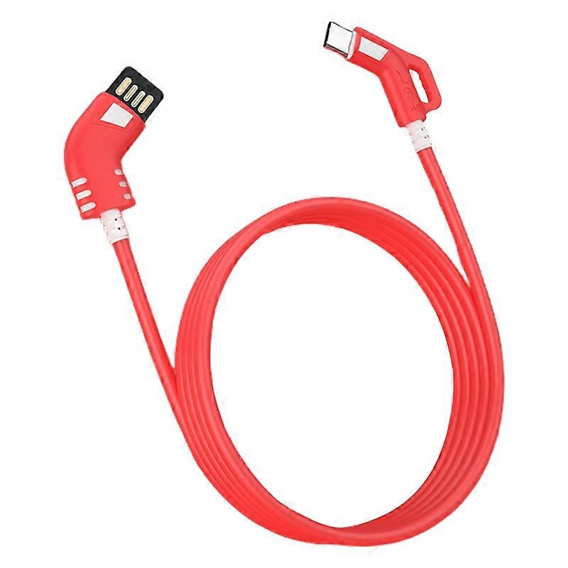 Data Cable 90 Degree 2-in-1 1m Fast Charging Cord for Type-C Mobile Phone JIKAIX