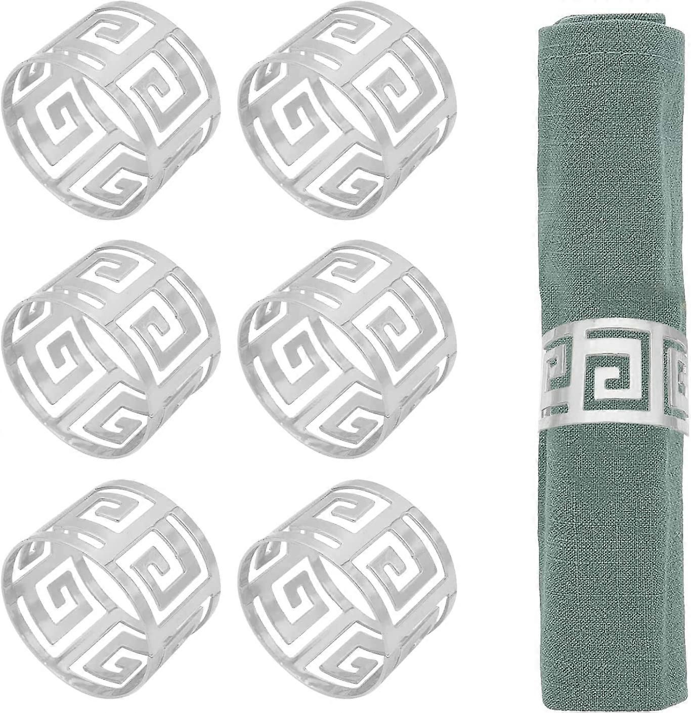Napkin Rings, 6 Pack for Christmas, Party, Dinner