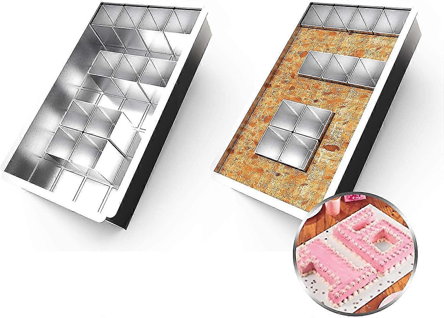 Diy Baking Mold Set, Cake Pan Adjustable Non-stick, Numbers Baking Pan