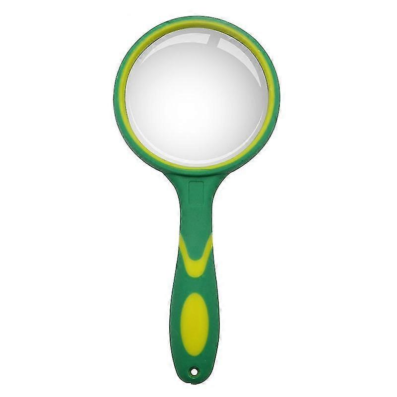 75mm 10x Handheld Magnifying Glass Shatterproof Reading Magnifier For Seniors And Kids, Real Glass Magnifying Lens With Non-slip Rubber Handle For Rea