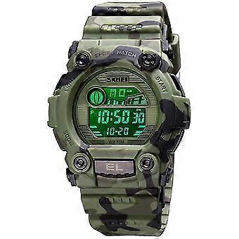 Jongens Camouflage Led Sport Kids Watch Waterdichte Digitale Elektronische Militaire Polshorloges Voor Kind Met Lumin