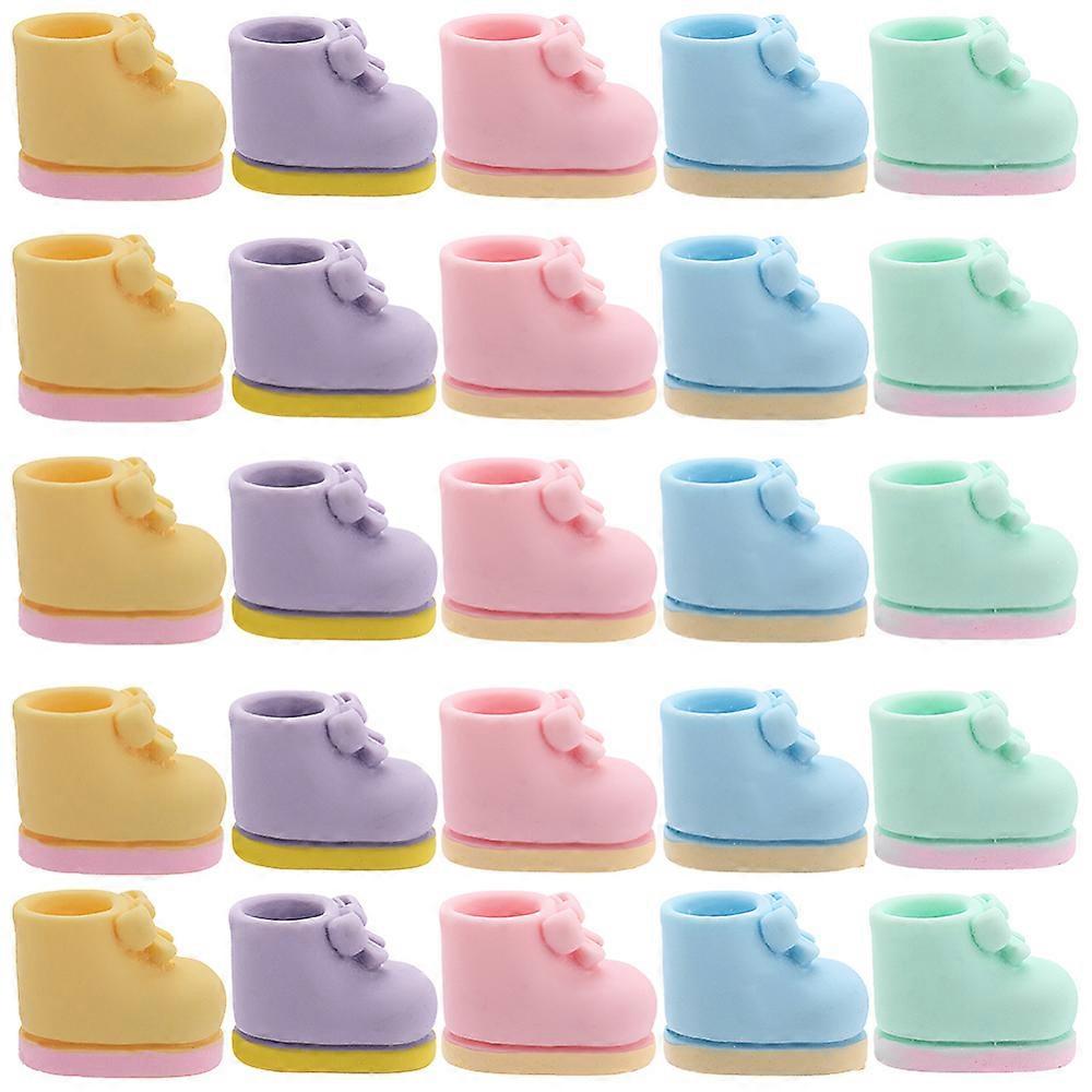 20Pcs 5 Colors Opaque Resin Cabochons Boot Mixed Color 21x13x16mmm 4pcs/color