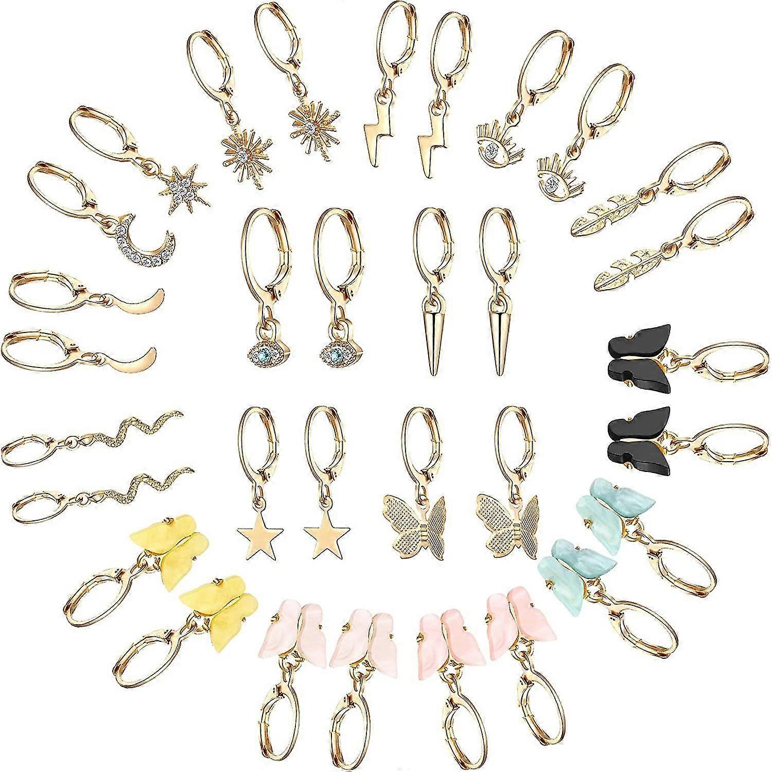 女性のためのパールゴールドフープイヤリング、14kメッキゴールドフープイヤリング軽量