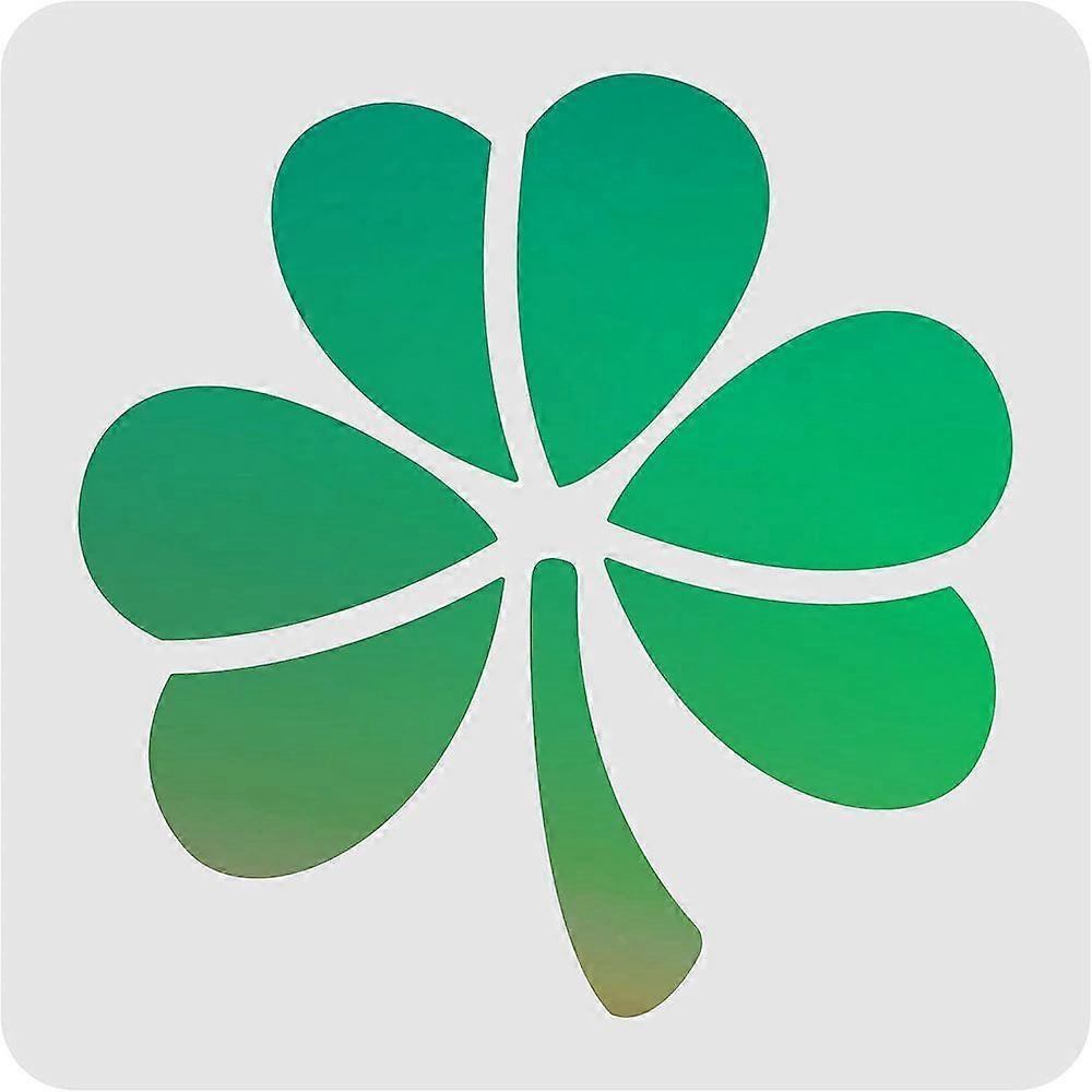 1pc Plastic Reusable Drawing Painting Stencils Templates for Painting on Scrapbook Paper Wall Fabric Floor Furniture Wood Square Clover Pattern 300x30